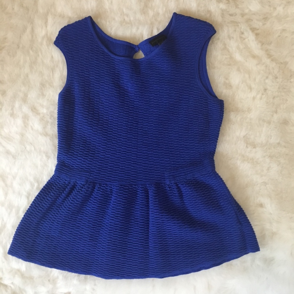Women’s peplum blue top size Large